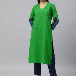 araaliya Women Green Thread Work Kurta-picture-14