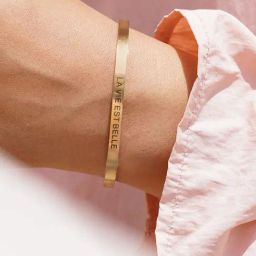 Joker & Witch La Vie Est Belle Gold Mantra Band Flexible fit Bracelet-picture-37