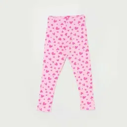 Fame Forever by Lifestyle Kids Pink Cotton Printed Leggings-picture-19