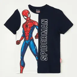 Fame Forever by Lifestyle Kids White & Navy Cotton Printed T-Shirt-picture-30