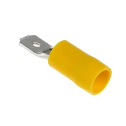 RS PRO Yellow Insulated Male Spade Connector, Tab, 6.35 x 0.8 mm Tab Size, 2.5 mm² to 6 mm², 534547 image 2