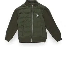 U.S. Polo Assn. Kids Green Solid Full Sleeves Jacket-picture-32