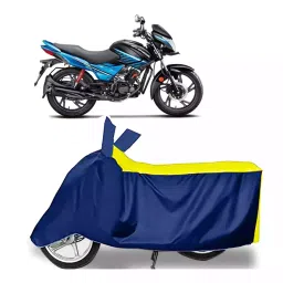 Auto Pearl Bike Cover for Hero Glamour i3s BS6 (Yellow & Blue)-picture-13