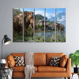 999Store Printed Multicolor MDF 5 Panels Wall Art-picture-15