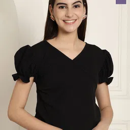 Tromko Pack Of 2 Solid V Neck Top-picture-14