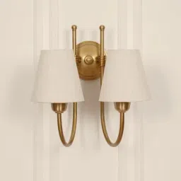 Divine Trends Gold Aluminium Double Hockey Antique Wall Lamp image 2