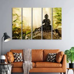 999Store Printed Brown MDF 5 Panels Wall Art-picture-47