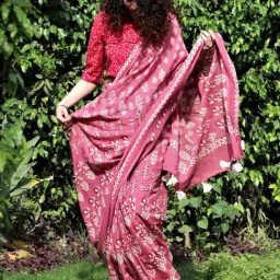 Chidiyaa Pink Paisley Gul Saree-picture-18