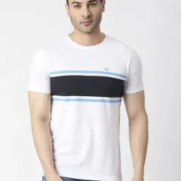 Dragon Hill White Slim Fit Striped T-Shirt-picture-10
