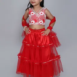 MANY FROCKS & Girls Embroidered Ready to Wear Lehenga Blouse With Dupatta-picture-54