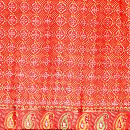 Mitera Gotta Patti Poly Georgette Bandhani Saree image 4