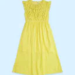 Pantaloons Junior Yellow Cotton Regular Fit Dress-picture-16