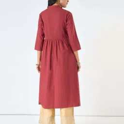 Rangmanch By Pantaloons Red Regular Fit Printed Kurta image 2