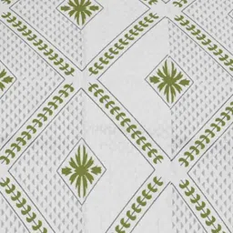 Ariana Garda Light Green Cotton Geometric 210 TC King Bedsheet with 2 Pillow Covers image 3