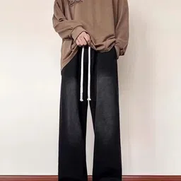 StyleCast Men Wide Leg High-Rise Medium Shade Jeans-picture-15