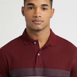 Tommy Hilfiger Men Striped Polo Collar Cotton T-shirt image 2