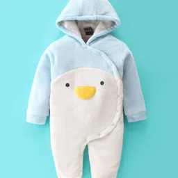 Little Kangaroos Winter Wear Romper With Penguin Applique - Navy Blue-picture-28