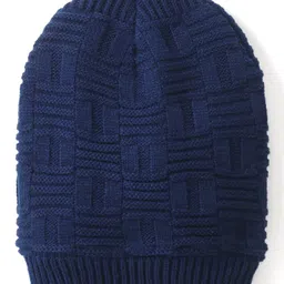 Pine Kids Knitted Woollen Cap - Navy Blue-picture-10