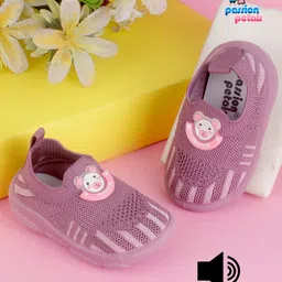 PASSION PETALS Animal Applique Detailed & Abstract Designed Musical Shoes - Onion Pink-picture-22