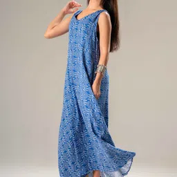 Urban Sundari Bohemian Print Kaftan Maxi Dress image 5