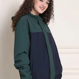 HOUSE OF VEDAS Color Blocked Waterproof Hooded Rain Jacket image 2