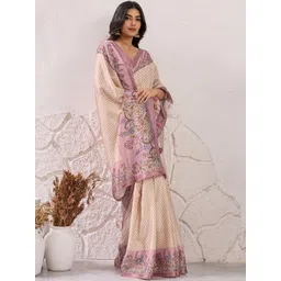 100 Dreams Silk Blend Tussar Saree image 2