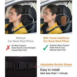 Travel Blue Beige Memory Foam Filled Faux Velvet Ultra Soft Travel Pillow image 4