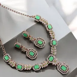 Women Click Stones Studded Jewellery Set-picture-27