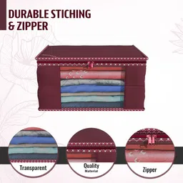 Kuber Industries Maroon & Pink 4 Pieces Drawer Organisers image 5