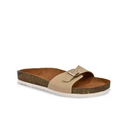 MOZAFIA Women Open Toe Flats with Buckles image 4