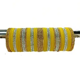 TRIOXY Yellow Glass Artificial Stones Bangle image 2