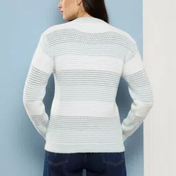 The Roadster Lifestyle Co Striped Woolen Winter Wear Pullover image 3