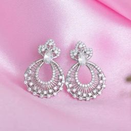 Zavya Sparkling Rhodium-Plated 92.5 Sterling Silver Dangler-picture-7