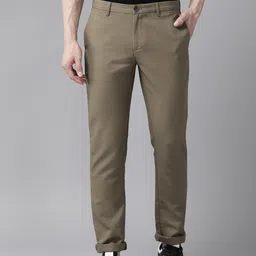 Blackberrys Men Supima Cotton Slim Fit Low-Rise Chinos-image-30