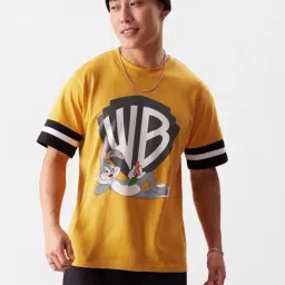 The Souled Store Looney Tunes: WB Yellow Regular Fit Crew T-Shirt-picture-37
