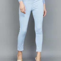 Ginger by Lifestyle Blue Cotton Mid Rise Jeans-picture-26
