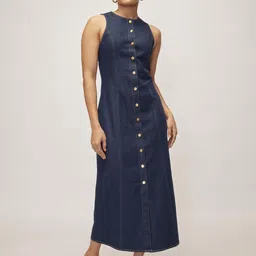 The Label Life Denim Bodycon Maxi Dress-image-57