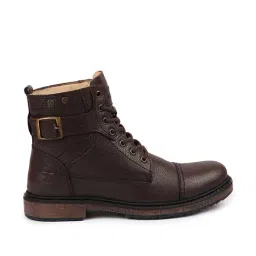 Fausto Men's Brown Biker Boots-picture-36