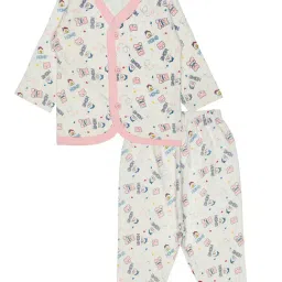 Bodycare Kids White Printed Full Sleeves T-Shirt with Pyjamas-image-87