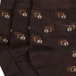 Teakwood Leathers Men Pack Of 5 Pure Cotton Patterned Above Ankle-Length Socks image 3