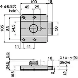TAKIGEN Stainless Steel Large Square Latch, C-1899-1 image 2