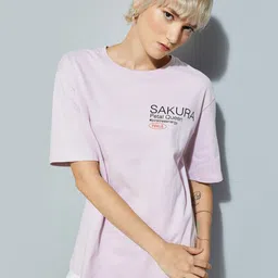 max Graphic Printed Round Neck Drop-Shoulder Sleeves Pure Cotton Oversized T-Shirt-image-68