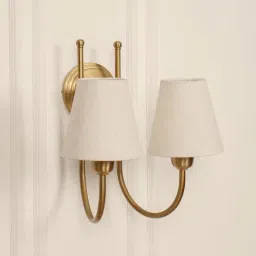 Divine Trends Gold Aluminium Double Hockey Antique Wall Lamp image 4