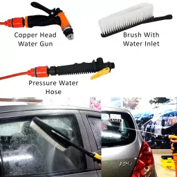 AllExtreme AE-3200 4.5l/m Car Pressure Washer with Multi Adjustable Pattern for Showering Dog & Plant Watering Lawn (Yellow) image 3