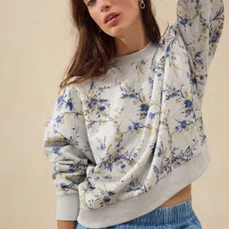 NEXT Floral Printed Pullover Sweatshirt-picture-0