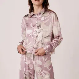 La Vie En Rose Purple Floral Print Shirt-picture-12