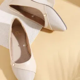 Carlton London Women's Beige Ballerina Shoes-picture-39