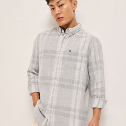THE BEAR HOUSE Men Slim Fit Opaque Checked Casual Shirt-picture-36