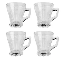 Somil Clear Glass Coffee & Tea Cup / Mug, Enjoy Your Drink in Style, Pack of 4, 120 Ml, 7.8 X 9.7 X 8 CM-image-34
