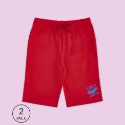 Pantaloons Junior Blue & Red Cotton Printed Shorts (Pack of 2)-picture-29